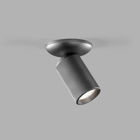 Raw 1 Spots Titanium LED tall arc lamp for living room