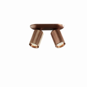 RAW 2 SPOT ROSA GULD LED tall arc lamp for living room