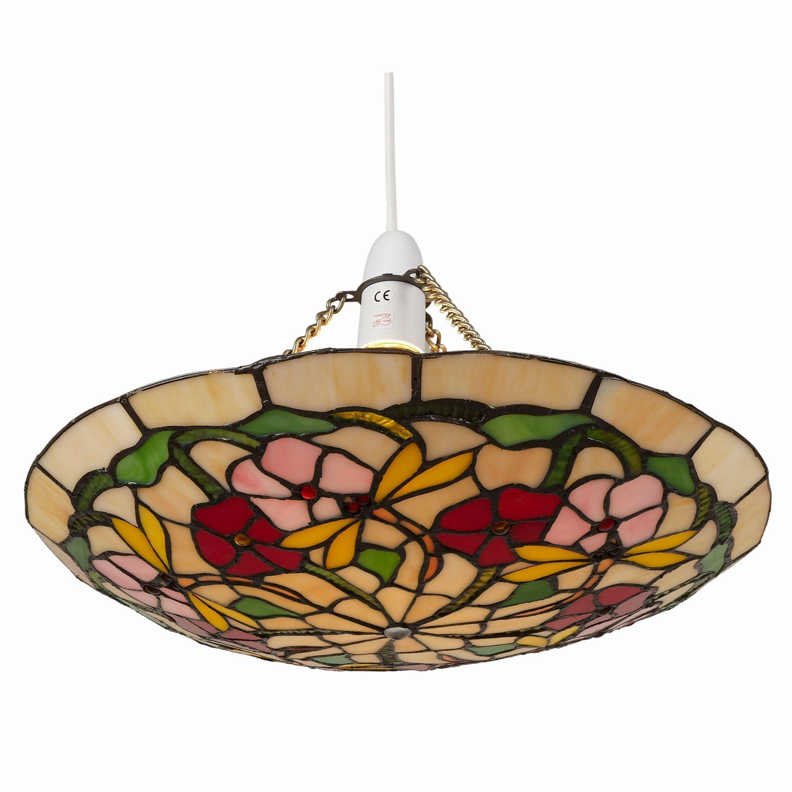 Red & Pink Dragonfly Easy Fit Tiffany Ceiling Lamp Shade white ceiling lamp