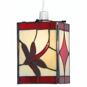 Red Dragonfly Easy Fit Tiffany Ceiling Lamp Shade Damaged Box white ceiling lamp
