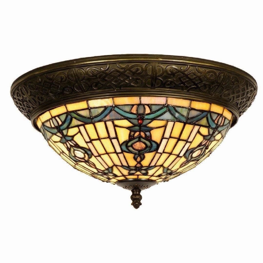 Regency Flush Tiffany Ceiling Light - Tiffany Lighting Direct recessed ceiling spot lamp