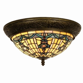 Regency Flush Tiffany Ceiling Light - Tiffany Lighting Direct recessed ceiling spot lamp