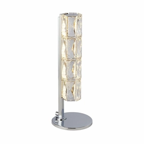 Remy LED Chrome & Hexagonal Crystal Table Lamp Searchlight energy-saving LED light