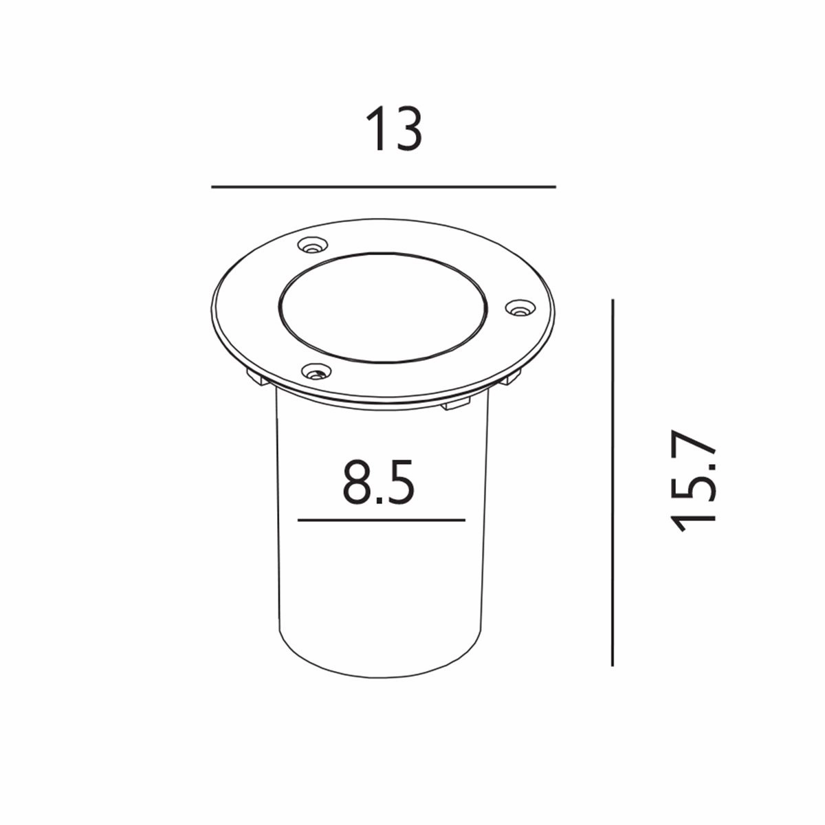 Rena Round 1 Light Inground Light Stainless Steel