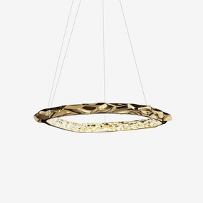 Resin Circlet Brass Pendant Lamp round ceiling light