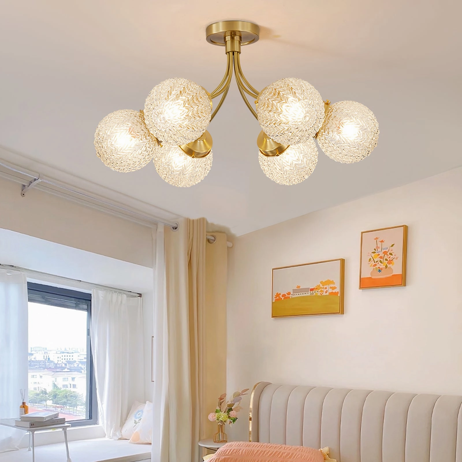 Retro Glass Ceiling Lamp