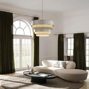 Reverie 12 Light Gold Pendant Light flush mount ceiling fixture