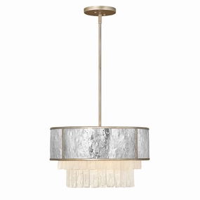 Reverie 4 Light Gold Semi flush or Pendant Light flush mount ceiling fixture