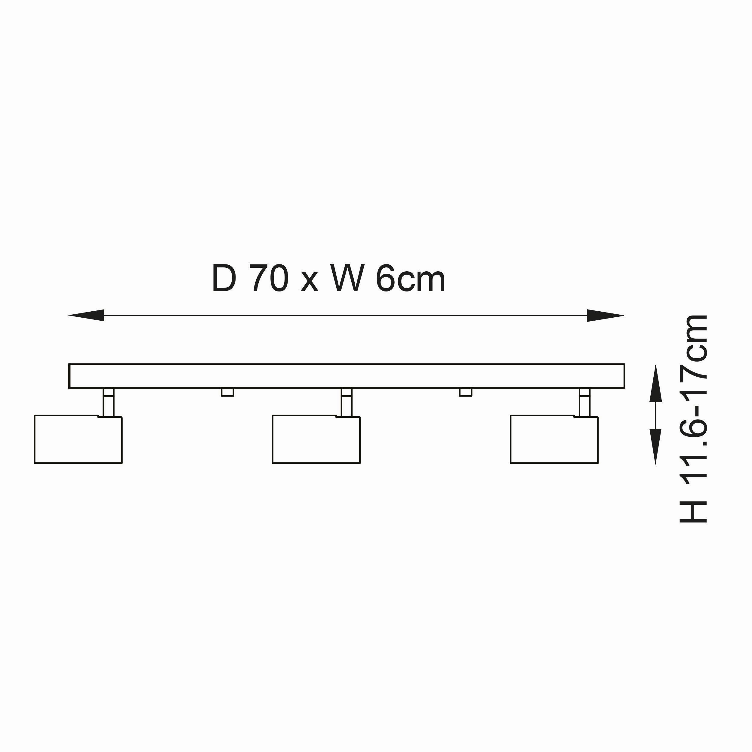 Rez 3 Light Black Modern Adjustable Plate Spot Light