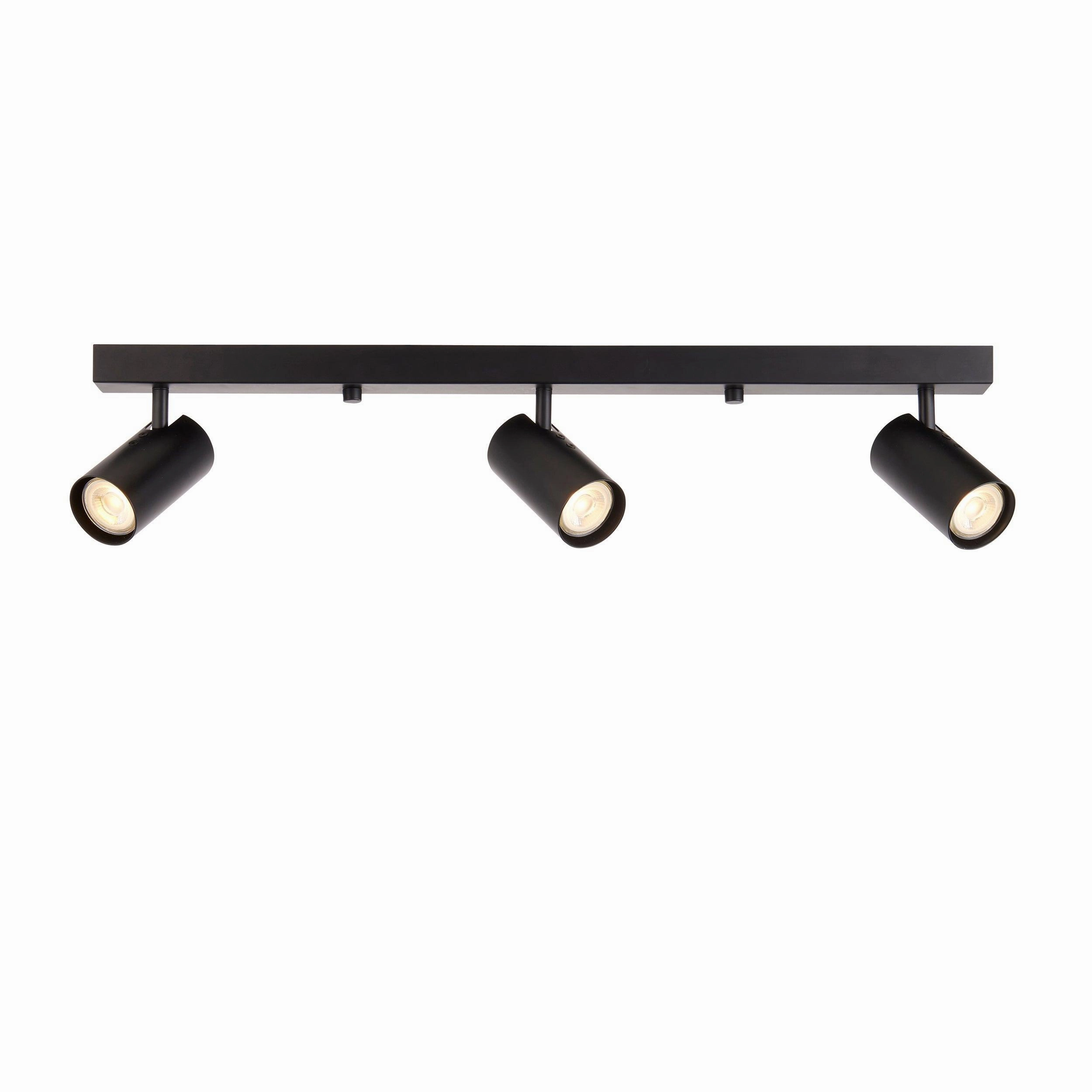 Rez 3 Light Black Modern Adjustable Plate Spot Light ambient ceiling fixture