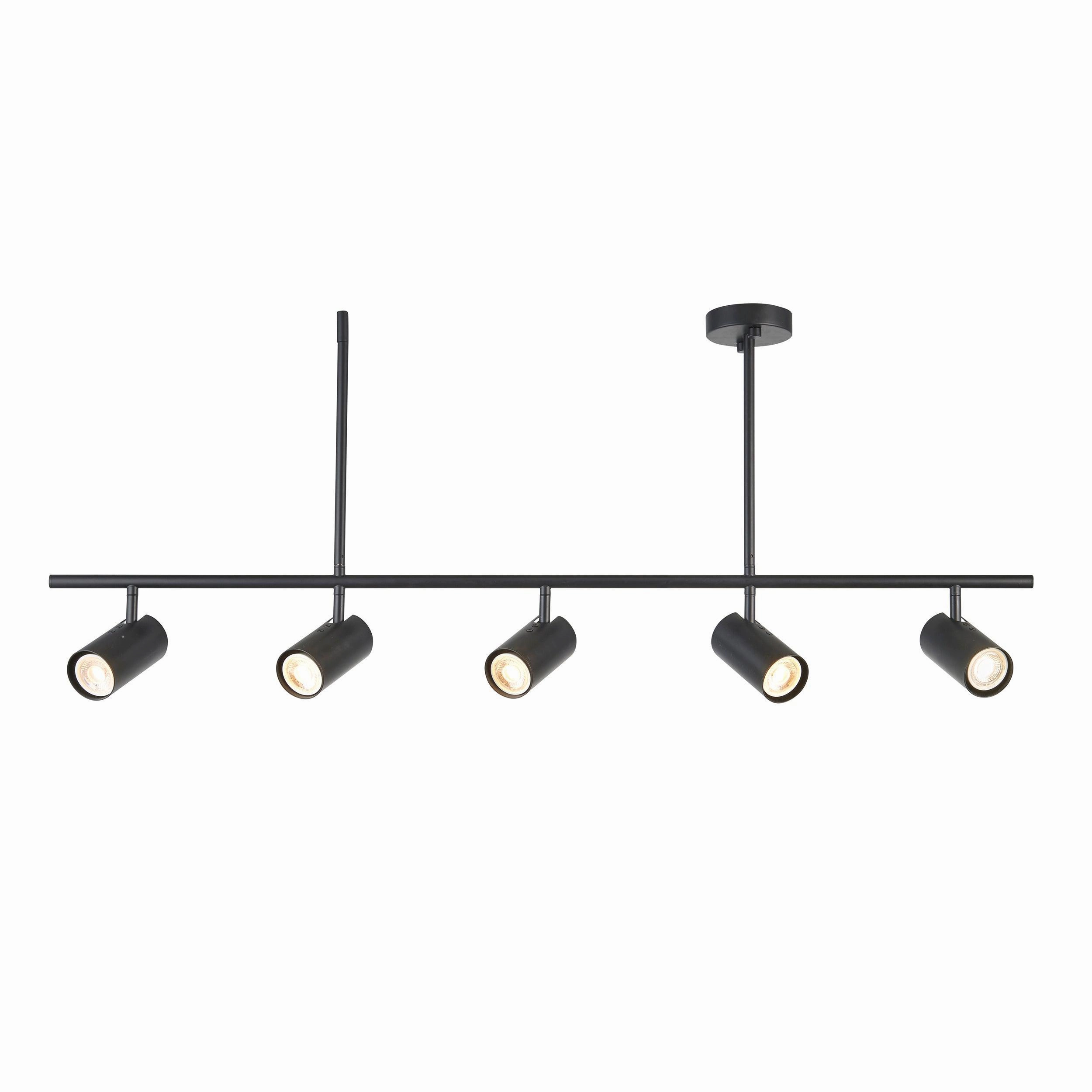 Rez 5 Light Black Modern Bar Spot Light tall arc lamp for living room