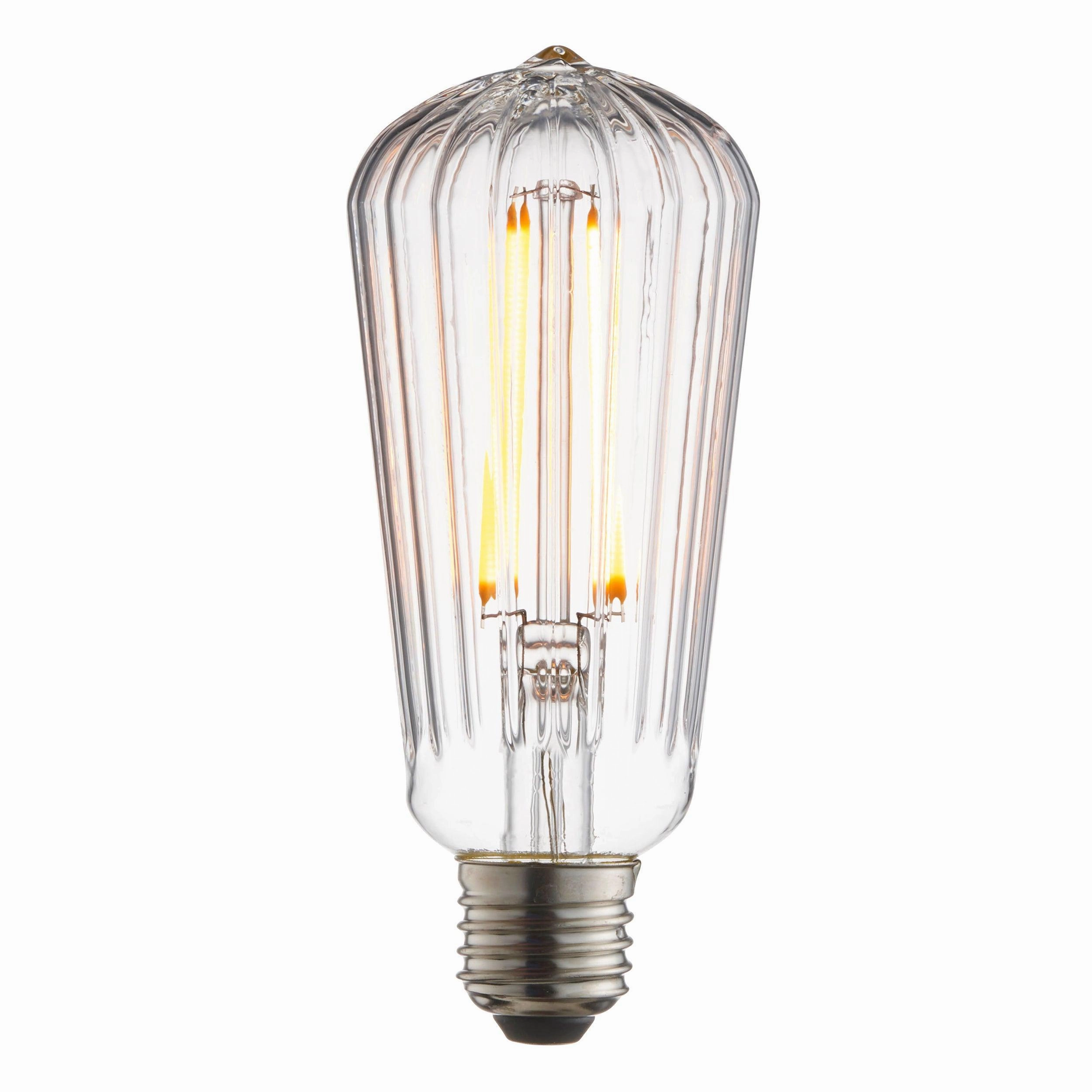 Ribb Pear Shaped E27 Decorative 4w LED E27 Light Bulb contemporary ceiling fixture