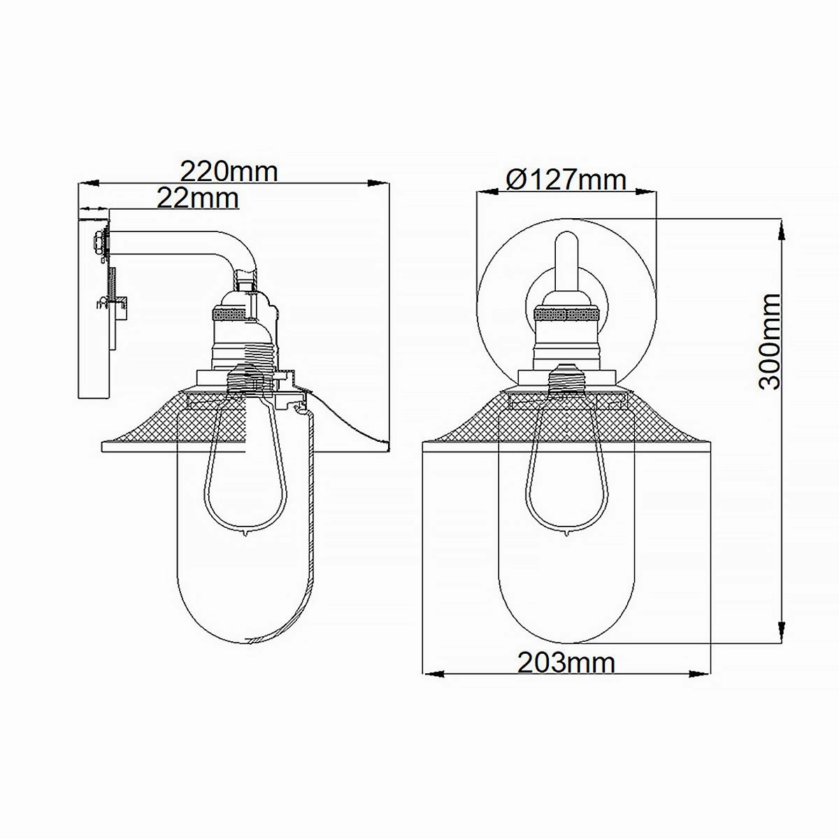 Rigby 1 Light Polished Chrome Bathroom Wall Light