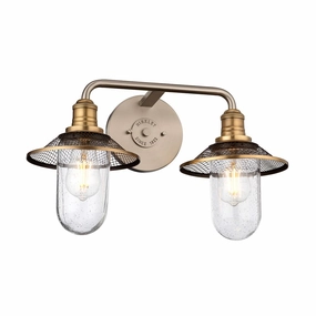 Rigby 2 Light Antique Nickel Bathroom Wall Light vintage desk lamp