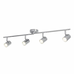 Rollo 4 Light Adjustable Chrome Split Bar Ceiling Spotlights tall arc lamp for living room