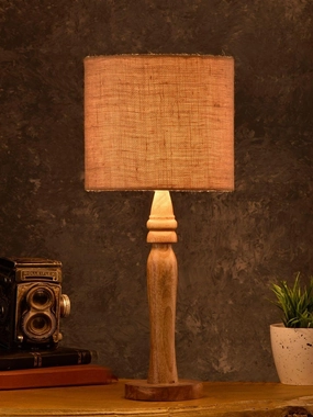 Round Brown Lamp with Brown Jute Shade decorative ceiling fixture