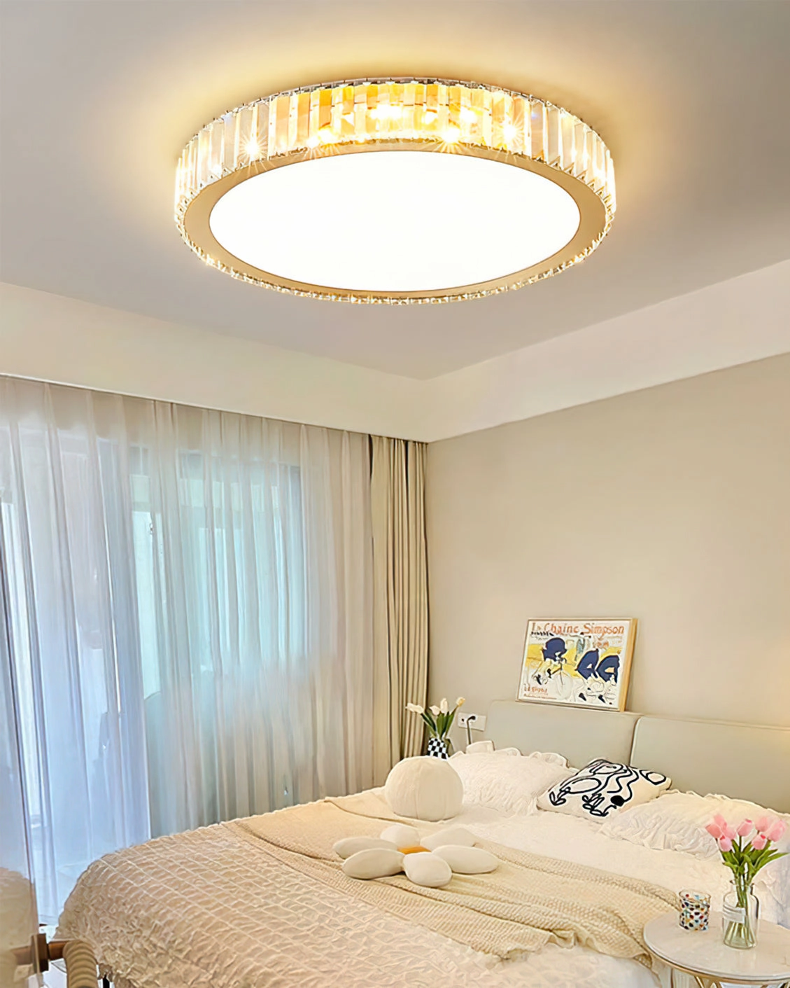 Round Crystal Ceiling Lamp