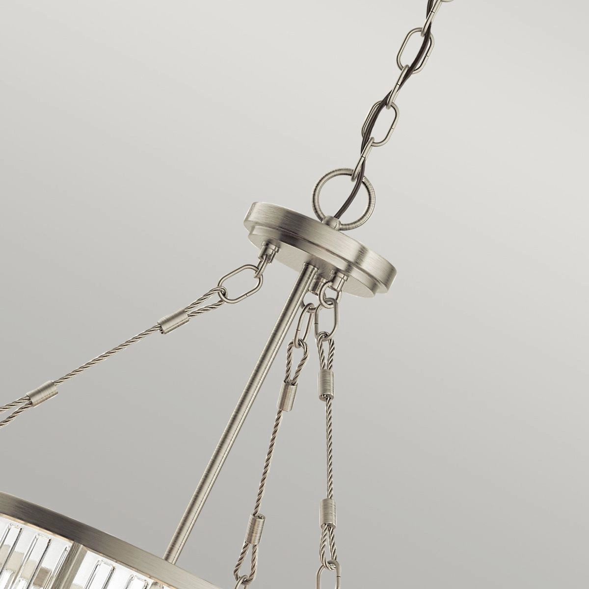 Roux 3 Light Nickel Pendant or Semi Flush