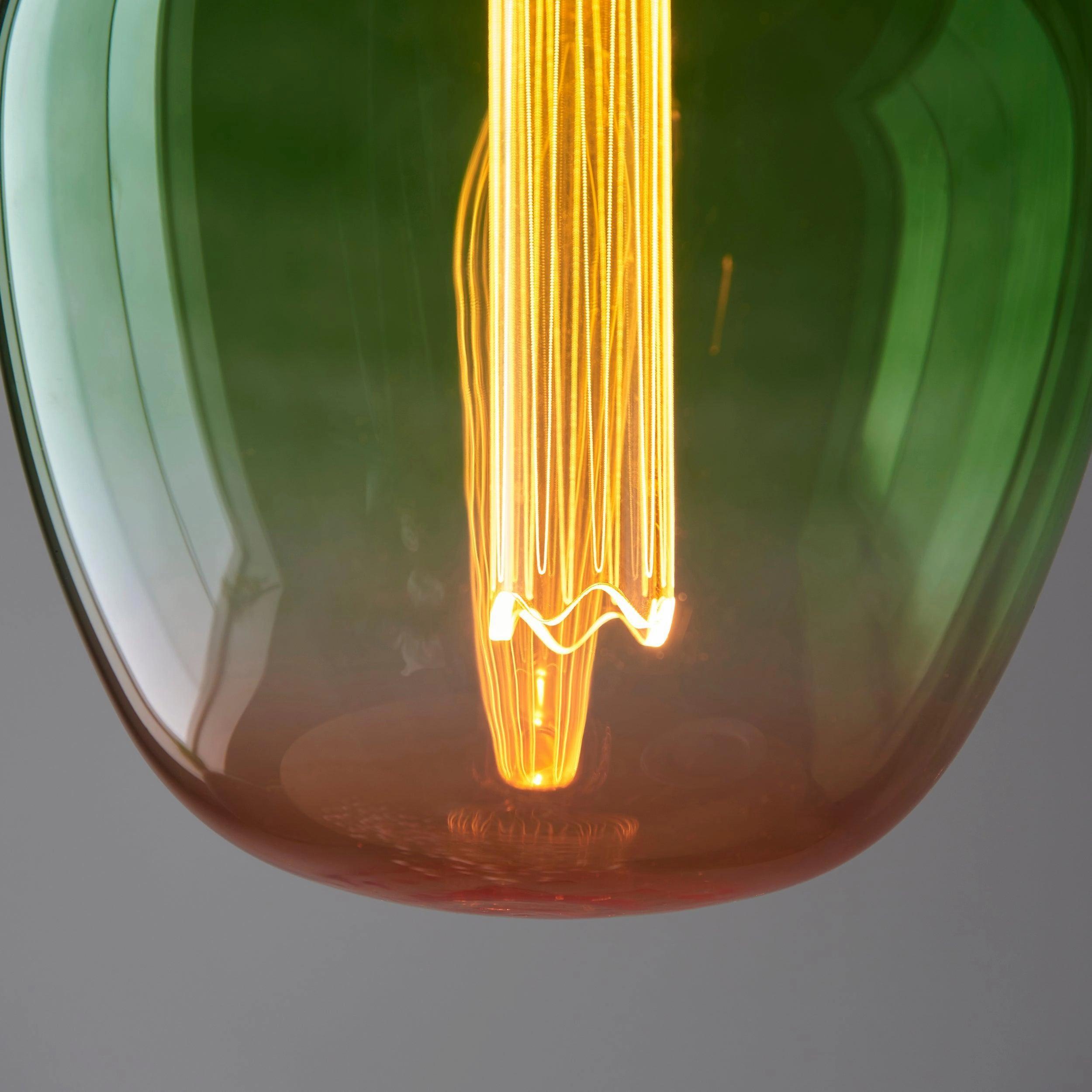 Roves Green/Pink Ombre Glass Filament LED E27 2.4 Light Bulb