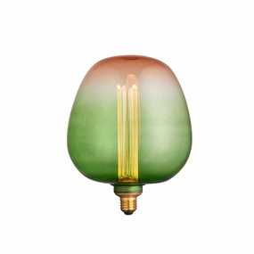 Roves Green/Pink Ombre Glass Filament LED E27 2.4 Light Bulb contemporary ceiling fixture