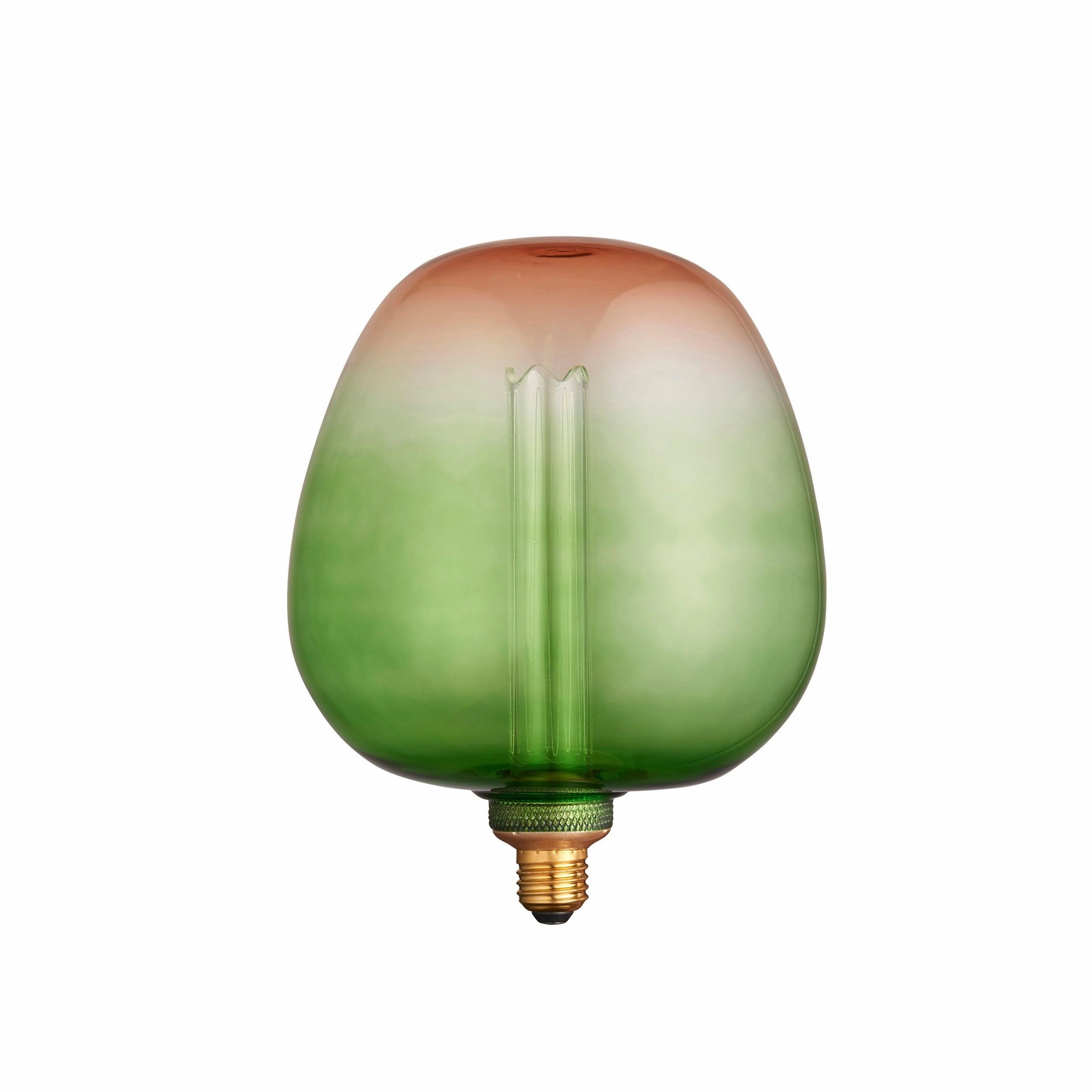 Roves Green/Pink Ombre Glass Filament LED E27 2.4 Light Bulb