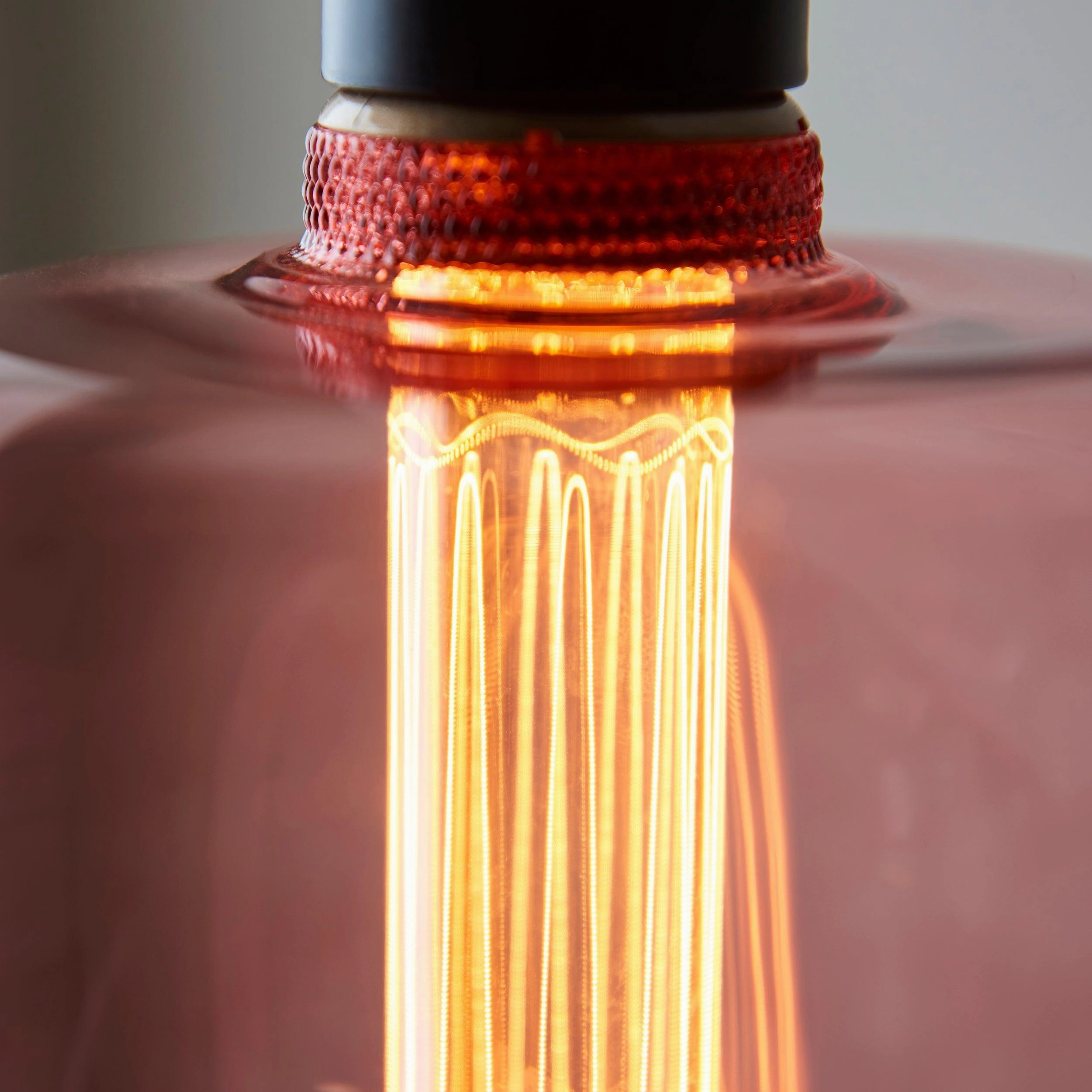 Roves Pink Tinted Glass Filament 2.8w LED E27 Light Bulb