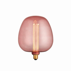 Roves Pink Tinted Glass Filament 2.8w LED E27 Light Bulb contemporary ceiling fixture