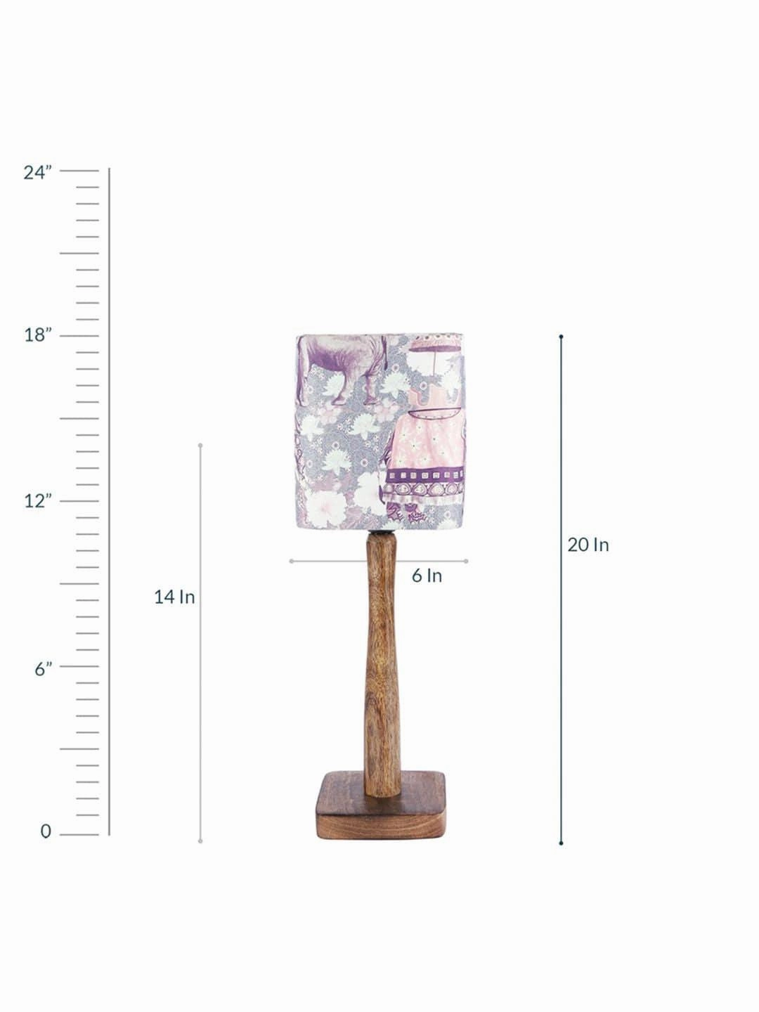 Royal Elephant wooden Lamp