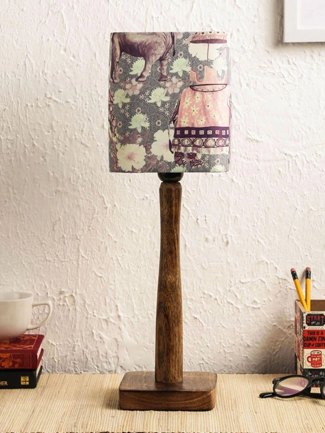 Royal Elephant wooden Lamp