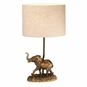 Sabi 1 Light Bronze Table Lamp With Natural Oval Shade energy-saving LED light
