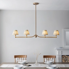 Santiago Brass 4 Light Pendant Ceiling Light With Green Leaf 16cm Shades sleek LED ceiling lamp