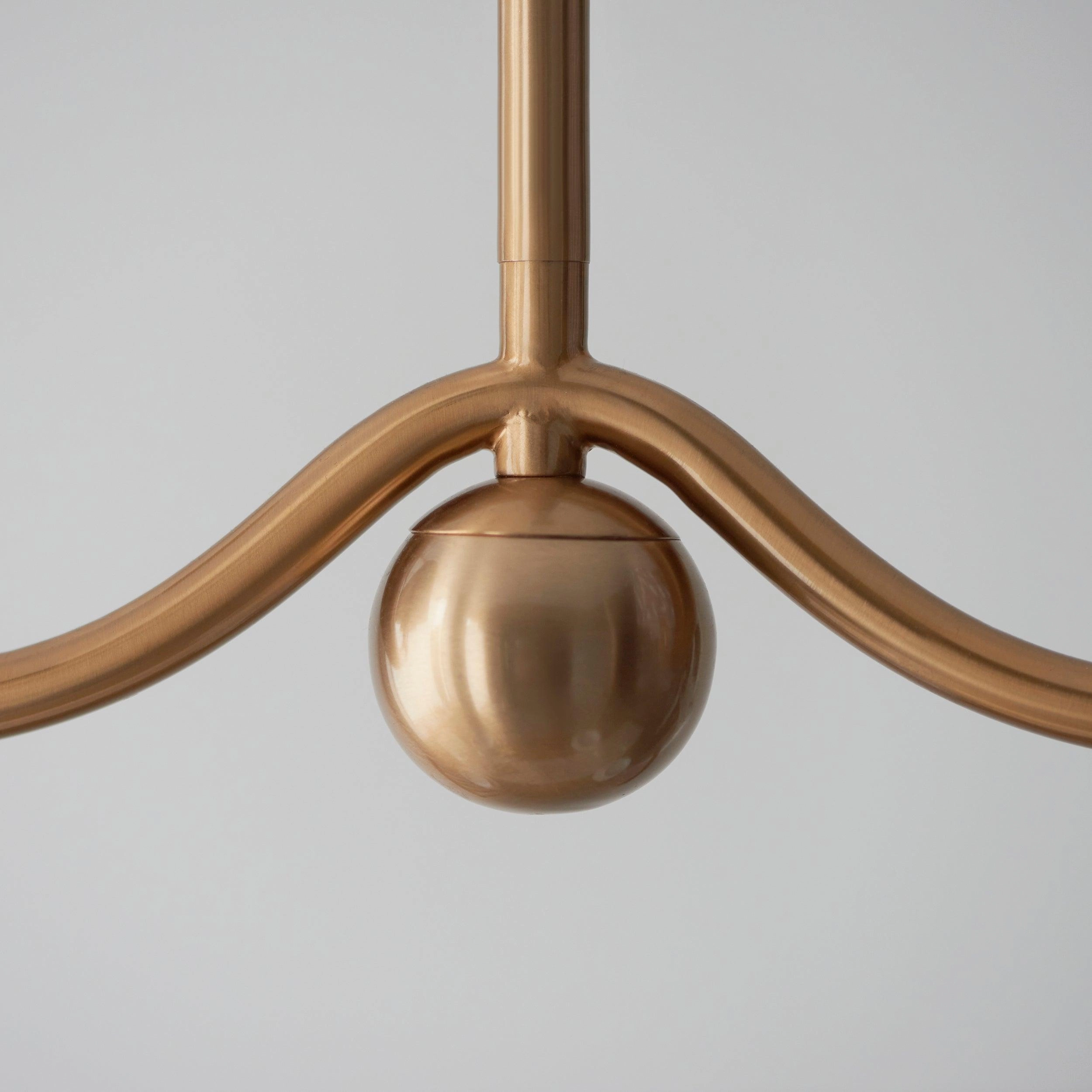 Santiago Brass 4 Light Pendant Ceiling Light With Orange Zigzag 16cm Shades