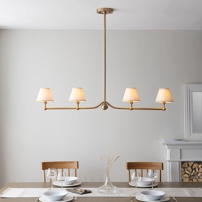 Santiago Brass 4 Light Pendant Ceiling Light With White Ivy 16cm Shades sleek LED ceiling lamp