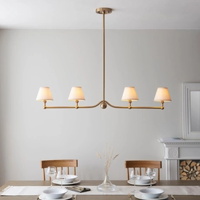 Santiago Brass 4 Light Pendant Ceiling Light With White Ivy 16cm Shades flush mount ceiling fixture