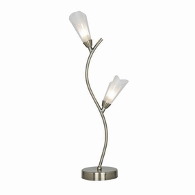 Sare 2 Light Antique Brass Table Lamp Damaged Box energy-saving LED light