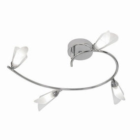 Sare 4 Light Chrome Flush Ceiling Light white ceiling lamp