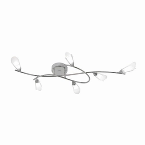 Sare 6 Light Chrome Flush Ceiling Light soft glow ceiling light
