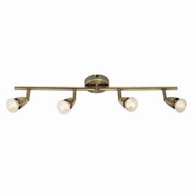 Saxby Amalfi 4 Light Antique Brass Spotlight tall arc lamp for living room