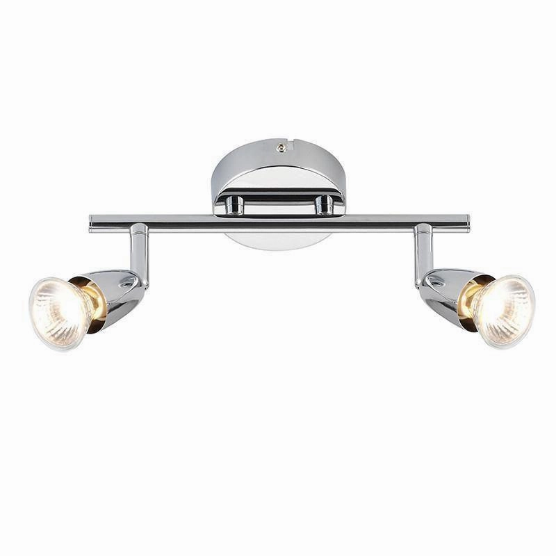 Saxby Amalfi Chrome Finish 2 Light Spotlight tall arc lamp for living room