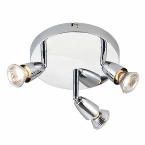 Saxby Amalfi Chrome Finish 3 Light Spotlight tall arc lamp for living room