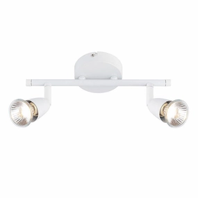 Saxby Amalfi Gloss White Finish 2 Light Spotlight ambient ceiling fixture