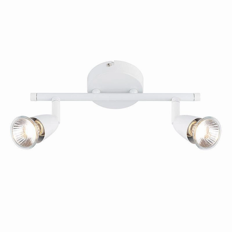 Saxby Amalfi Gloss White Finish 2 Light Spotlight ambient ceiling fixture