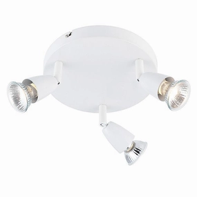 Saxby Amalfi Gloss White Finish 3 Light Spotlight tall arc lamp for living room