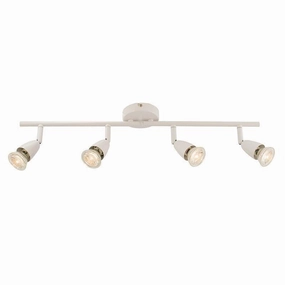 Saxby Amalfi Gloss White Finish 4 Light Spotlight tall arc lamp for living room