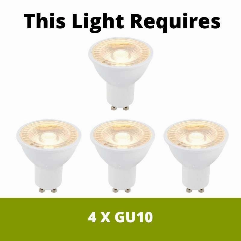 Saxby Amalfi Gloss White Finish 4 Light Spotlight