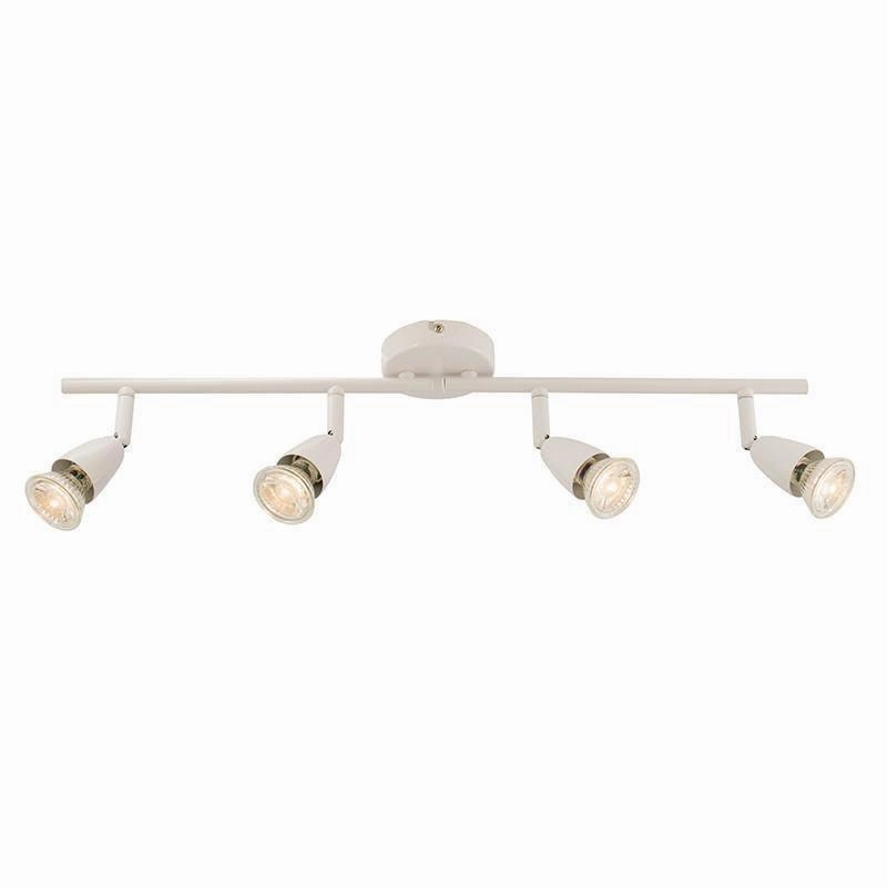 Saxby Amalfi Gloss White Finish 4 Light Spotlight tall arc lamp for living room
