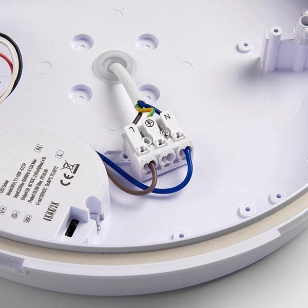 Saxby HeroPRO White LED Bulkhead with Microwave Sensor IP65 18W - CCT