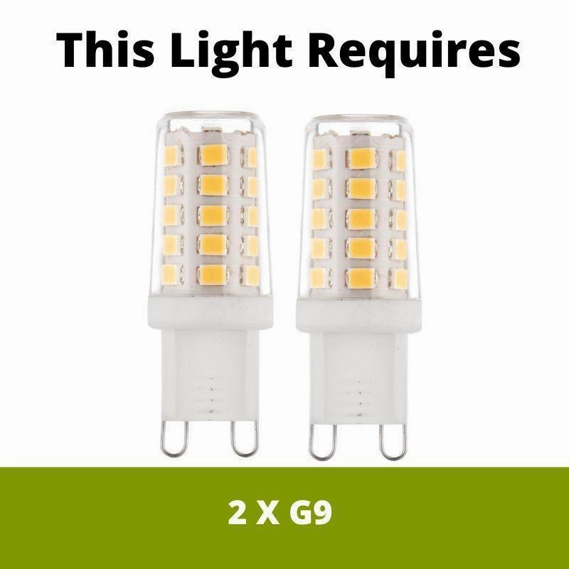 Saxby Ice 2 Light Chrome Bathroom Wall Light - IP44