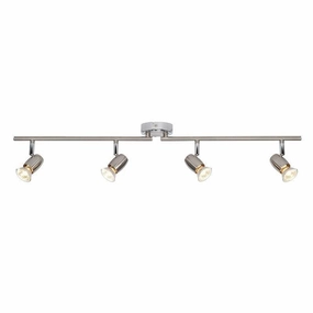 Saxby Palermo Brushed Chrome 4 Light Spotlight - Endon ambient ceiling fixture