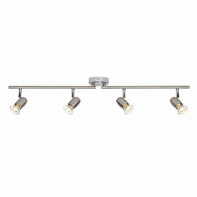 Saxby Palermo Brushed Chrome 4 Light Spotlight - Endon tall arc lamp for living room